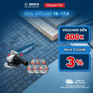 Máy mài góc GWS 700 - Tặng kèm 5 Đá cắt Bosch 100x1.2x16mm (sắt) chất lượng chuẩn Đức