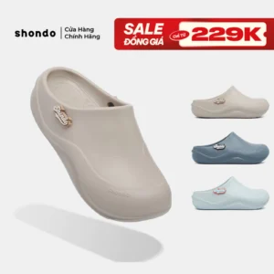 Dép Sục Unisex Shondo Suke Clog Gắn Charm Dễ Thương Đế Ôm Lòng Bàn Chân Nhiều Màu