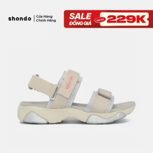Sandal Nữ Shondo Grily Quai Thun Màu Be GIM2520