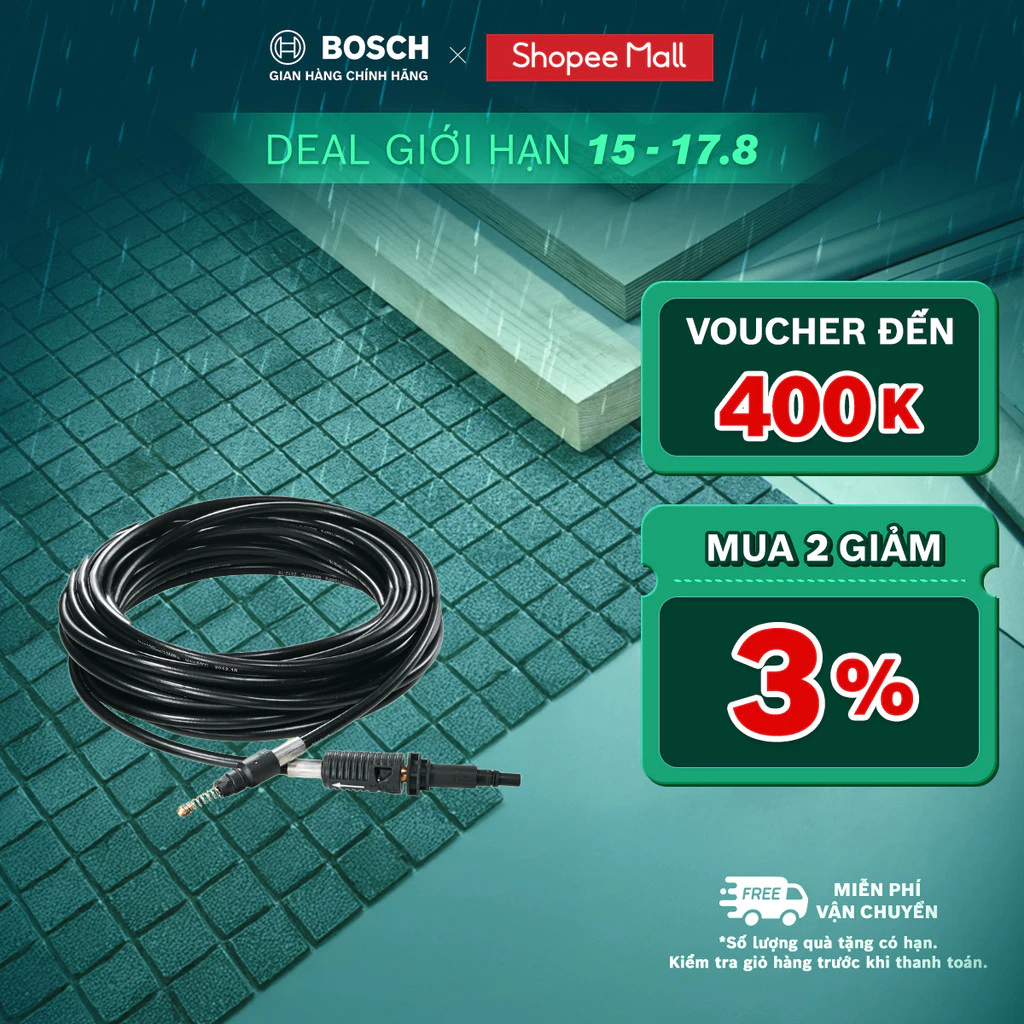 Phụ kiện rửa ống 10 mét Bosch