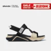 Giày Sandal Nam Nữ SHONDO F7R Êm Nhẹ Mang Đi Học Đi Chơi Màu Đen Be F7R1125