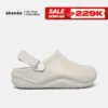 Dép Sục Unisex Shondo Clog Suke Nhựa Đúc Đế Cao 4cm Hack Dáng Siêu Nhẹ Màu Trắng SUK0009