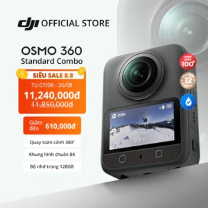 Camera hành động DJI Osmo 360 cảm biến 1/1.1 inch, quay video 360 độ đột phá chuẩn 8K (DJI O360)
