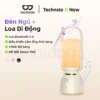 Loa Bluetooth di động 2 trong 1 kiêm đèn ngủ GOOJODOQ, đèn chiếu sáng không gian âm thanh nổi 1200mAh Thời lượng pin dài