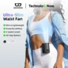 GOOJODOQ 3000mAh Quạt Đeo Hông Turbo 8m/s,Sạc Type-C, Màn Hình Số, 6 Cấp Gió, Dây Đeo Cổ