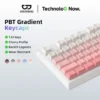 Nắp phím Bàn phím cơ GOOJODOQ 133 phím, keycap gradient cao cấp, mặt trước trong suốt, chống dầu
