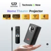 Máy chiếu GOOJODOQ 1080P có tính năng lấy nét điện tử, độ sáng 160 ANSI lumen, cổng Type-C và Wi-Fi băng tần kép