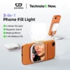 Đèn Selfie 3 trong 1 GOOJODOQ - Đèn LED, Gương Soi, Chân Đế Gập - Pin 8H, Sạc Type-C