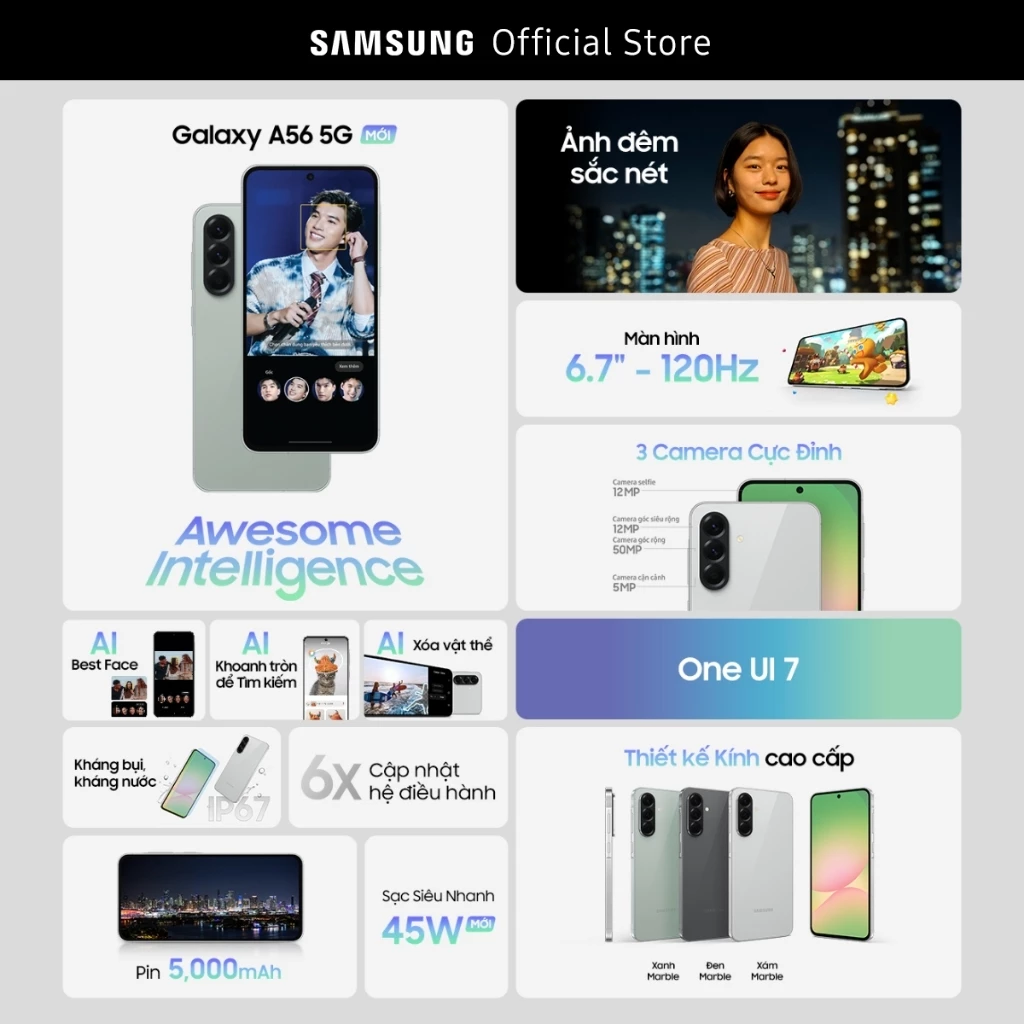 Combo Samsung Galaxy A56 5G & Galaxy Buds Core - Độc Quyền Giá Tốt - Image 2