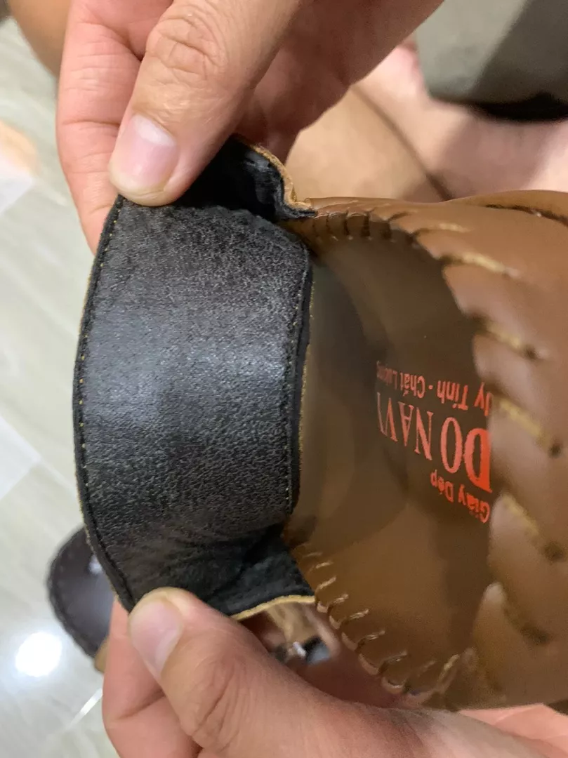 {KM - Mua 01 tặng 01 đôi dép} Dép Quai Ngang Nam Da Bò Thật DONAVY Cao Cấp, May Handmade Quai Và Đế Rất Chắc Chắn D.DELA