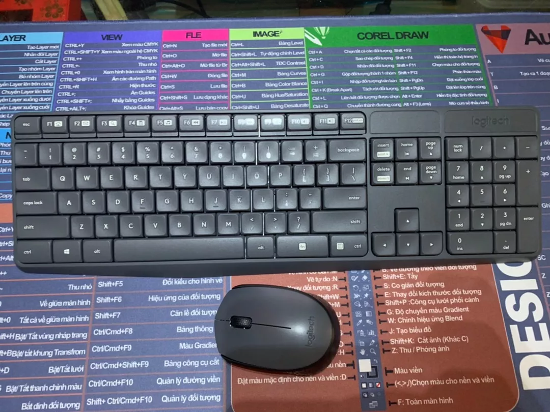 Bộ bàn phím chuột không dây Logitech MK235