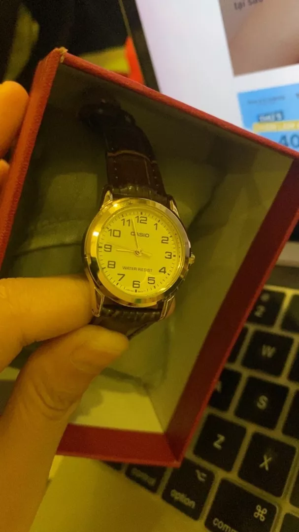 Đồng hồ nữ dây da Casio chính hãng Anh Khuê LTP-V001GL-9BUDF