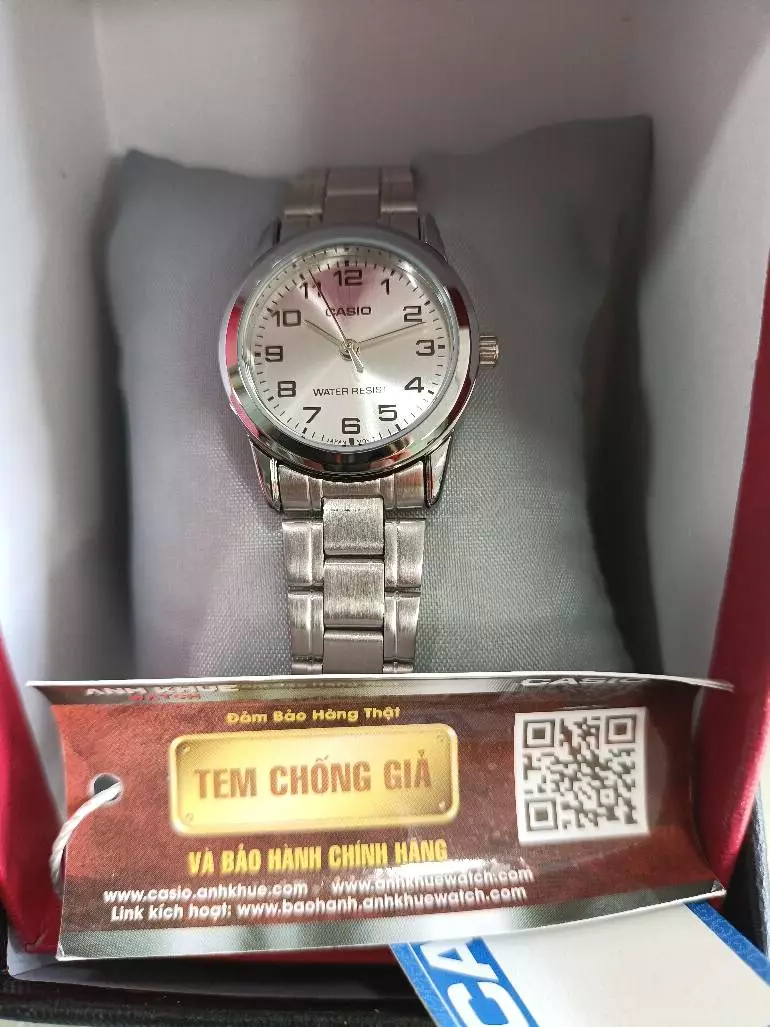 Đồng hồ đôi nam nữ dây kim loại Casio Anh Khuê MTP/LTP-V001D-7B