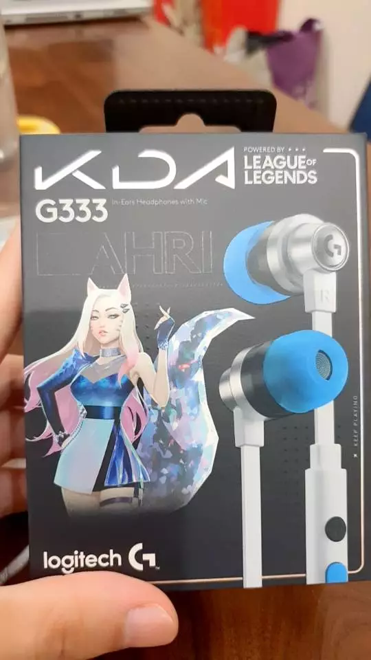 Tai nghe gaming in-ear Logitech G333 KDA - Dual Drivers, Jack 3.5mm, Mic