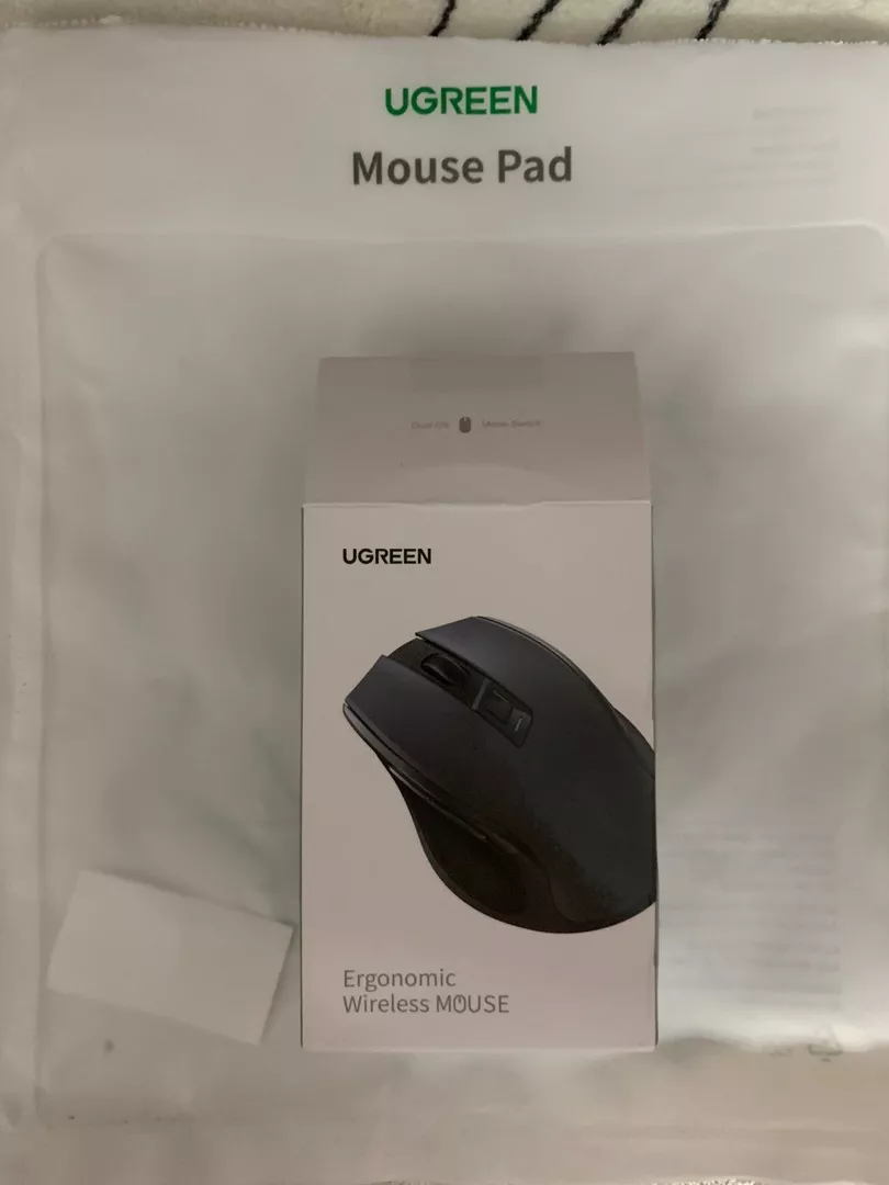 Chuột không dây UGREEN, 6 nút im lặng, Cài đặt DPI 5 cấp độ 4000DPI, 2.4G có đầu thu Mini USB, Laptop PC / Mac / Linux