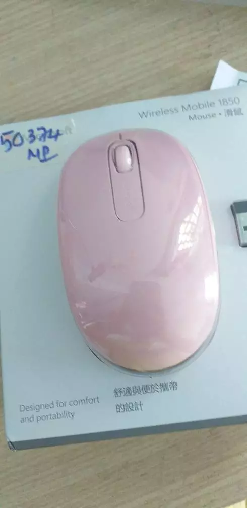 Chuột không dây Microsoft 1850 Hồng phấn