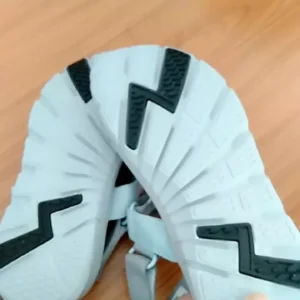 Giày Sandals Nam Nữ Shondo F6 Sport Đế Xám Phối Quai Xanh Da Trời F6S2030