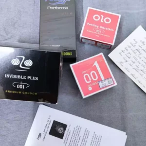 Bao cao su Feelex siêu mỏng, kéo dài thời gian, gân gai, nhiều gel bôi trơn - Hộp 10 bcs
