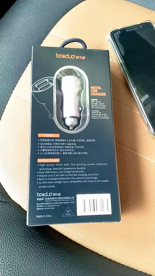 Tẩu Sạc Ô Tô Boliduo BC-36 – Hỗ Trợ Sạc Nhanh