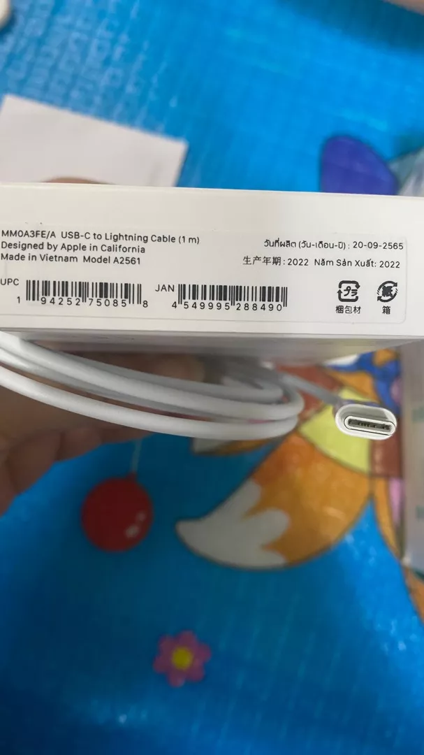 Phụ kiện Apple USB-C TO LIGHTNING CABLE (1 M) Chính hãng (dùng cho iPhone 14 series trở xuống)