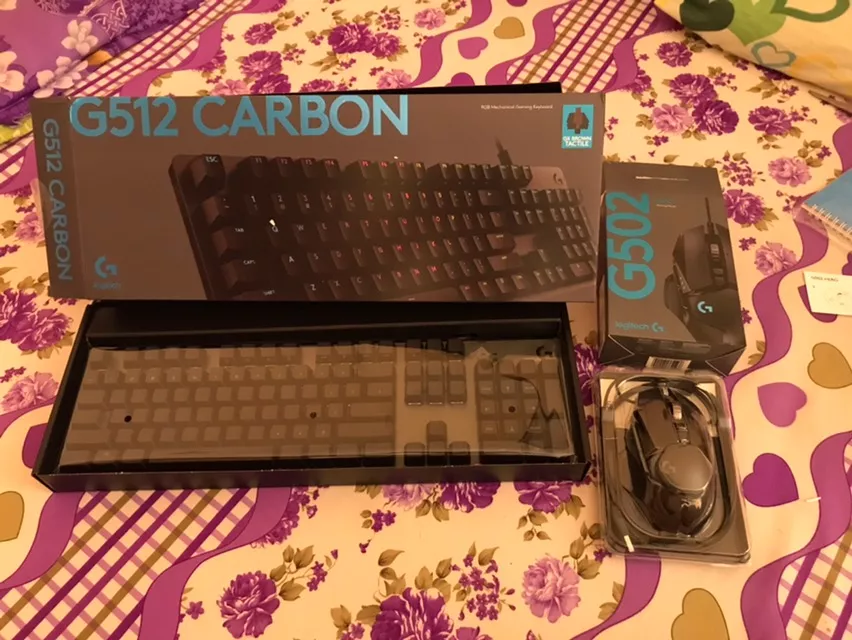 Combo bàn phím và chuột gaming Logitech G512 GX & G502 Hero