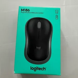 Chuột không dây Logitech M186 - USB, nhỏ gọn, thuận cả 2 tay, phù hợp PC/Laptop