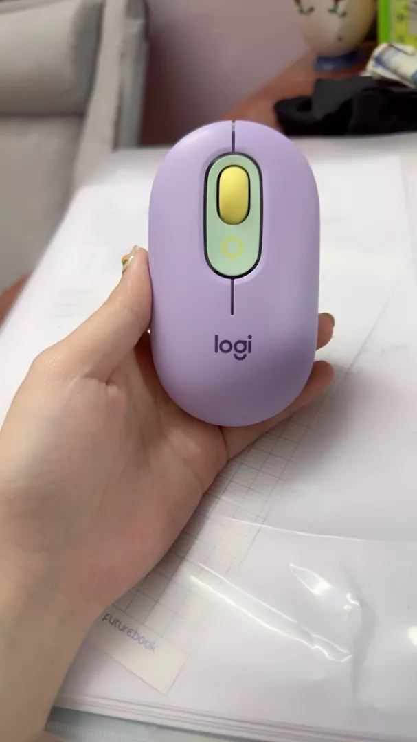 Chuột không dây bluetooth Logitech POP Mouse - Emoji tùy chỉnh, SilentTouch giảm ồn