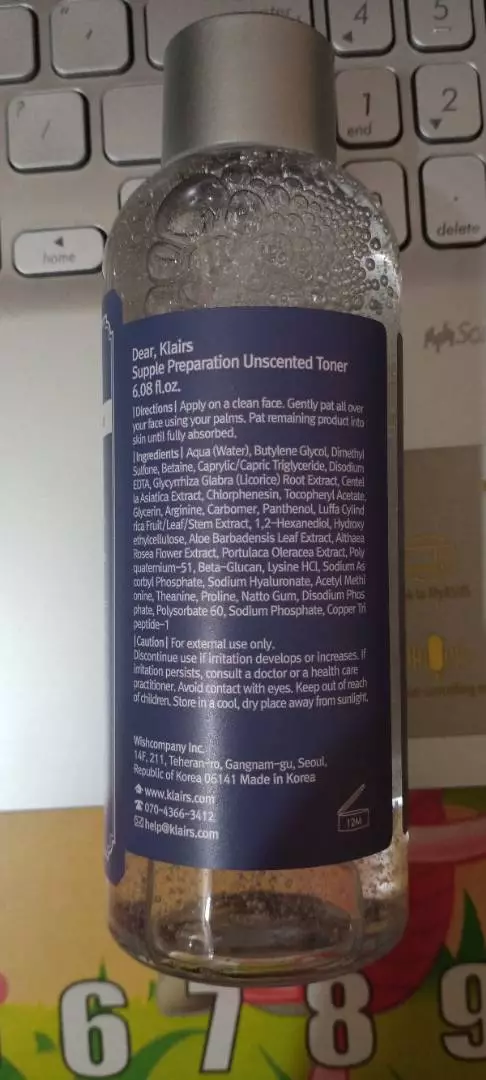 Nước Hoa Hồng Không Mùi Dear Klairs Supple Preparation Unscented 180ml
