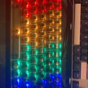 Bàn phím cơ LEAVEN TKL trong suốt K840 84 phím - 20 chế độ LED Rainbow - Hot-swap