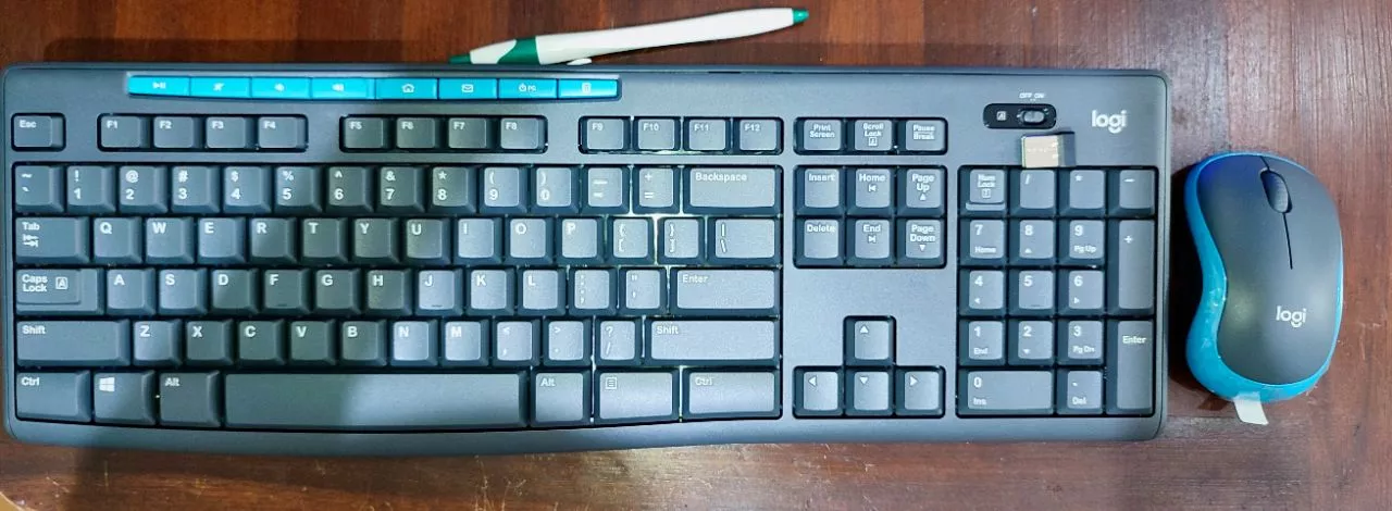 Combo chuột phím không dây Logitech MK275 - Phím media & viền chuột nổi bật, 1 đầu USB