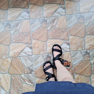 Giày Sandals Nam Nữ Unisex Êm Chân Shondo F6 Sport Đen Full F6S301