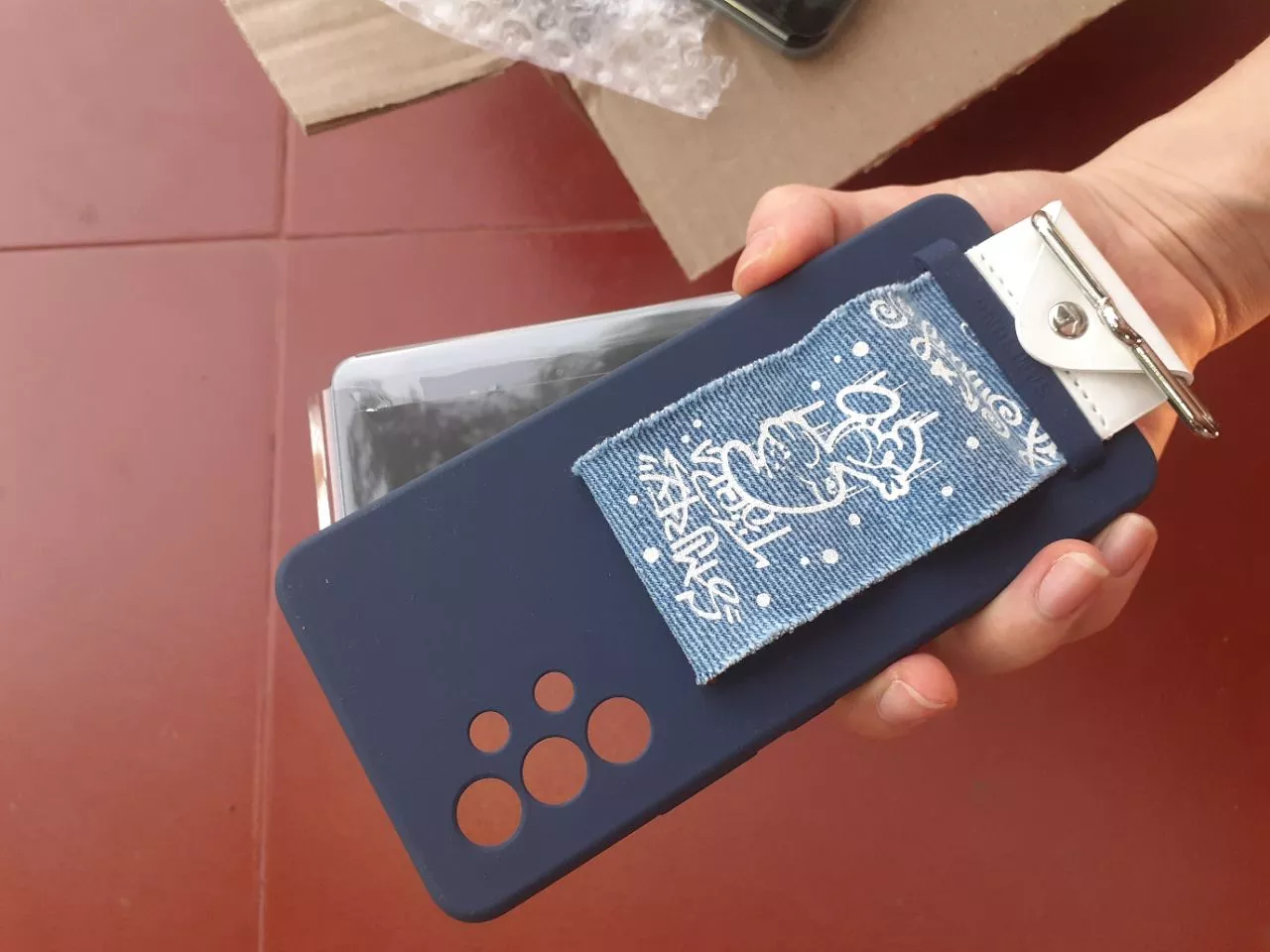 A53 5G Silicone Cover with Strap
