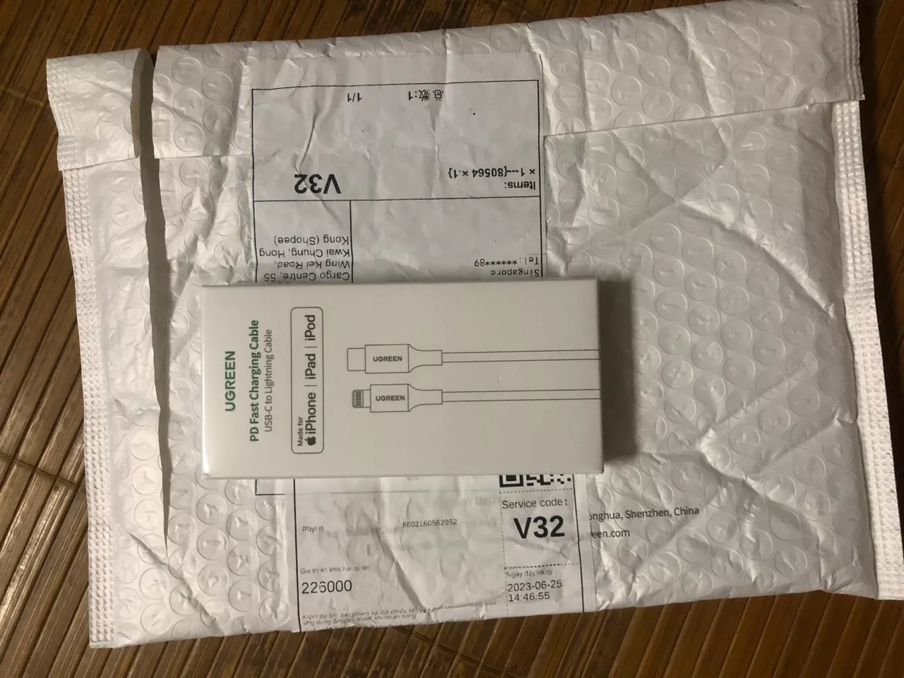Cáp sạc nhanh UGREEN USB-C 20W 3A đạt chứng nhận MFI thích hợp cho iPhone 12 13 14 Plus 14 Pro Max iPad Pro Airpod Pro