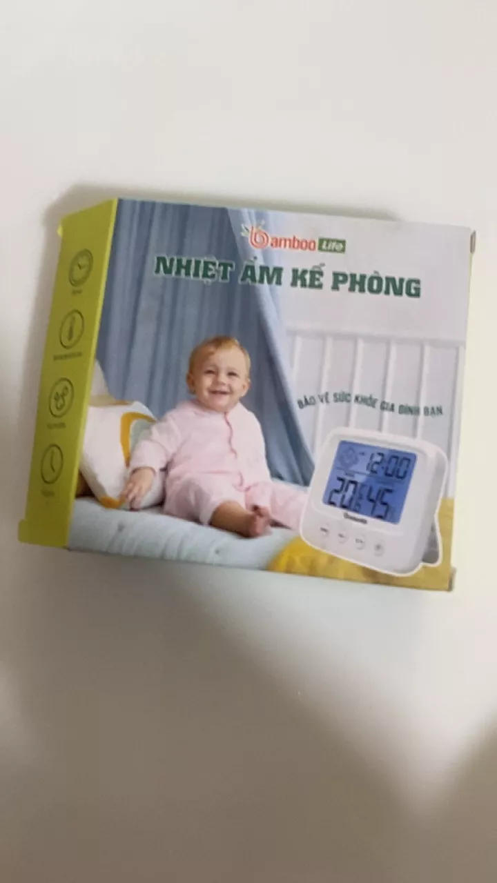 Nhiệt kế phòng, nhiệt ẩm kế điện tử Bamboo Life đo nhiệt độ, độ ẩm phòng ngủ