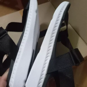 Giày Sandals Unisex Shondo F7 Racing Đế Trắng Phối Đen Quai Đen F7R0010