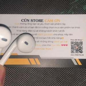 Tai nghe có dây Jack dẹt zin bóc máy, không cần bluetooth chính hãng | Bảo hành 12 tháng