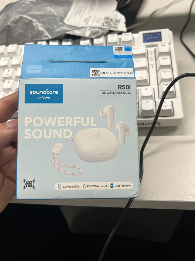Tai nghe Bluetooth Soundcore R50i - Driver 10mm | Bluetooth 5.3-IPX5 | Pin đến 30h | Hỗ trợ App Soundcore- A3949
