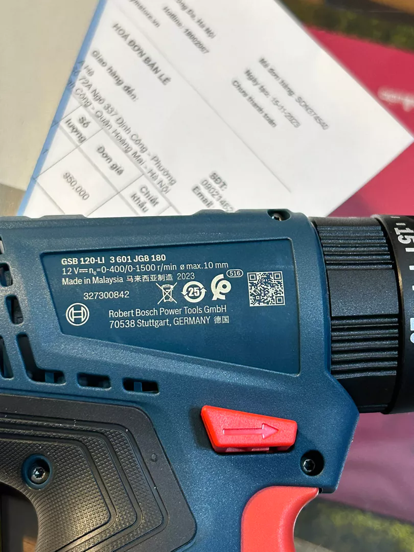 Máy khoan vặn vít động lực dùng pin Bosch GSB 120-LI
