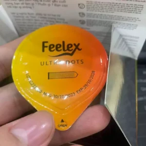 Bao cao su Feelex gân gai, nhiều gel bôi trơn - Hộp 10 bcs
