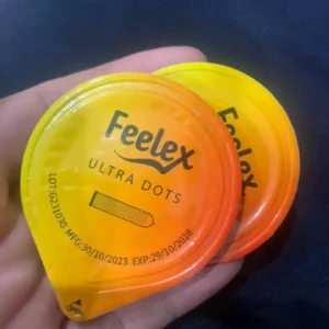 Bao cao su Feelex gân gai, nhiều gel bôi trơn - Hộp 10 bcs