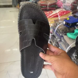 Dép da nam quai ngang chữ h đế doctor cao cấp MABLACKA - M27