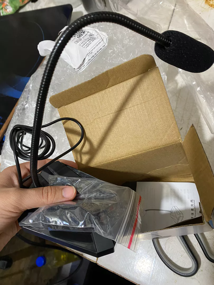Micro Máy Tính, Laptop MK10 LED RGB Thu Âm Chống Nhiễu Kết Nối Jack USB Hoặc 3.5mm Dùng Live Stream