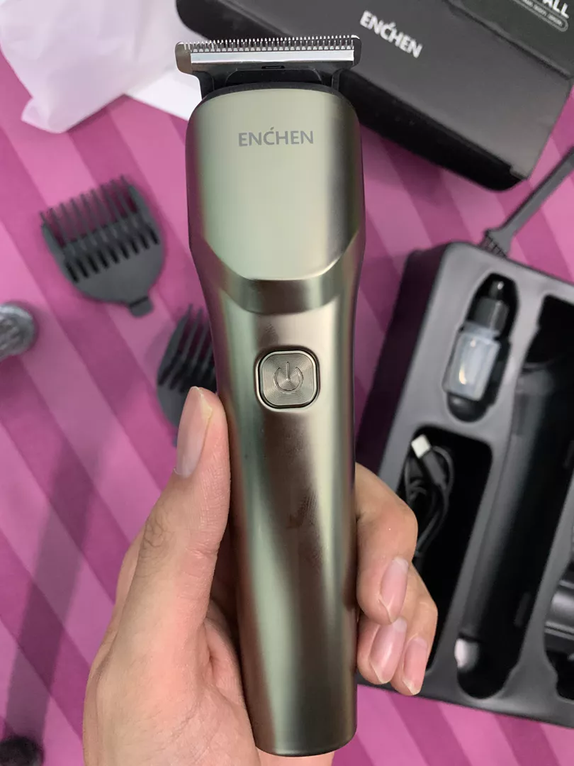 Tông đơ cắt tóc Enchen Beardo 2 tốc độ cao, lưỡi thép không gỉ, tặng 4 cử tạo kiểu - BH 12 tháng
