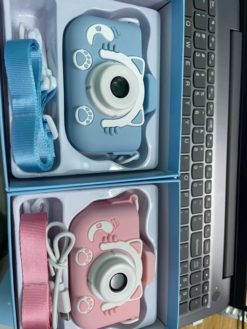 -CLUBLU- Máy Ảnh Kỹ Thuật Số Mini Mèo Camera-007 Cute Có Thể Sạc Lại Chống Sốc Cao Cấp Cho Bé