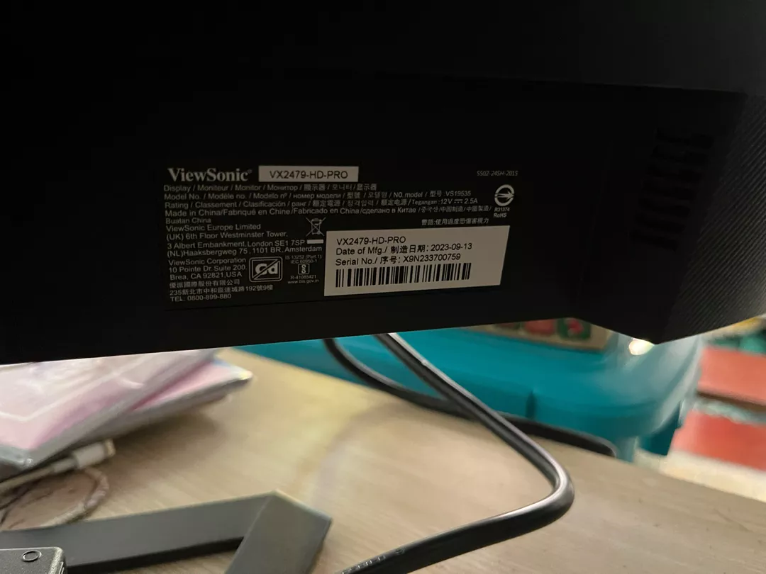 Màn hình Gaming ViewSonic VX2479A-HD-PRO 24 inch IPS 240Hz 1ms chuyên game BH 36 tháng