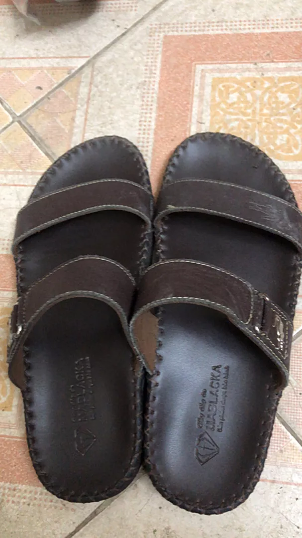 Dép da nam quai ngang đế doctor cao cấp đẹp MABLACKA màu Nâu,Đen - D868