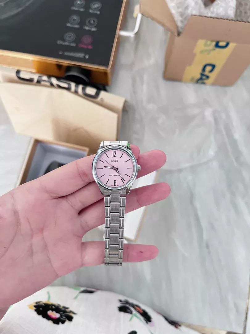 Đồng hồ nữ dây thép không ghỉ Casio LTP-V005D-4BUDF chính hãng