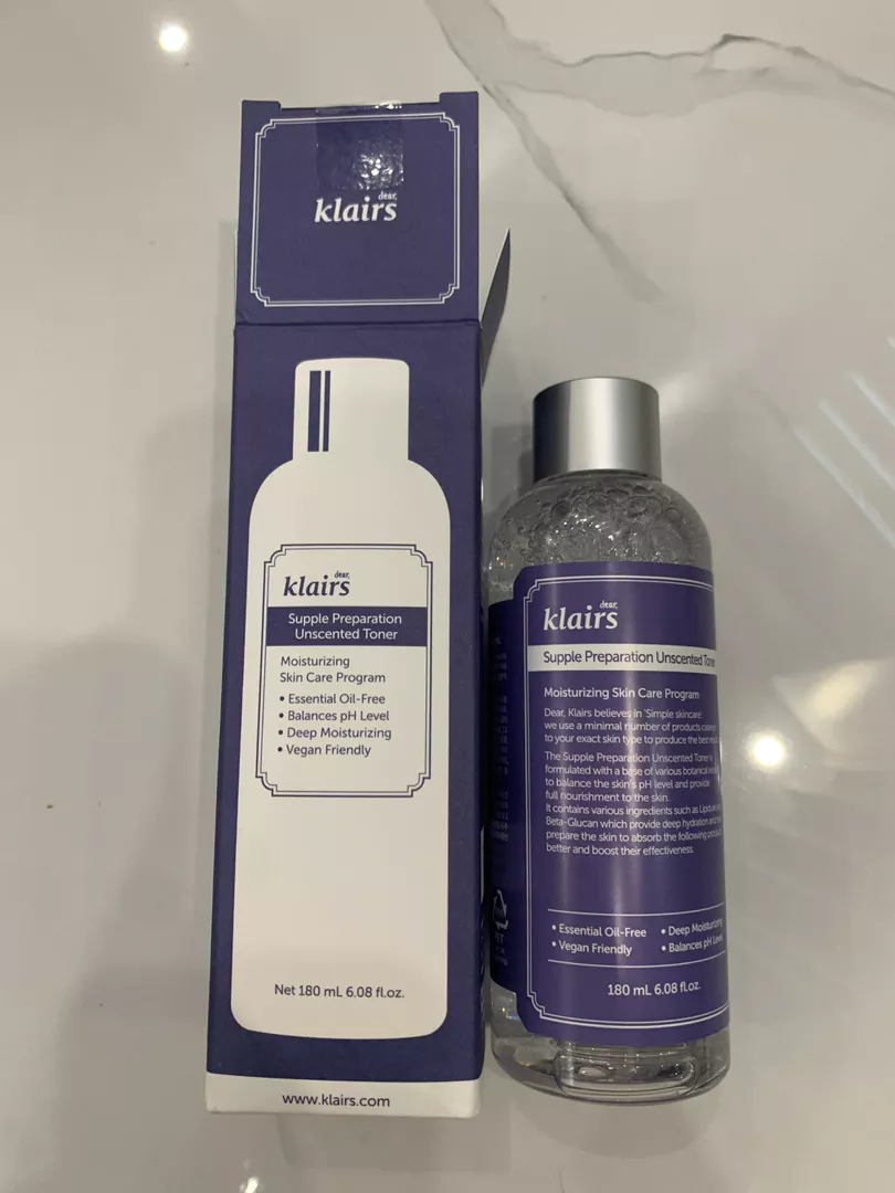 Nước Hoa Hồng Không Mùi Dear Klairs Supple Preparation Unscented 180ml