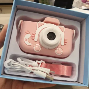 -CLUBLU- Máy Ảnh Kỹ Thuật Số Mini Mèo Camera-007 Cute Có Thể Sạc Lại Chống Sốc Cao Cấp Cho Bé