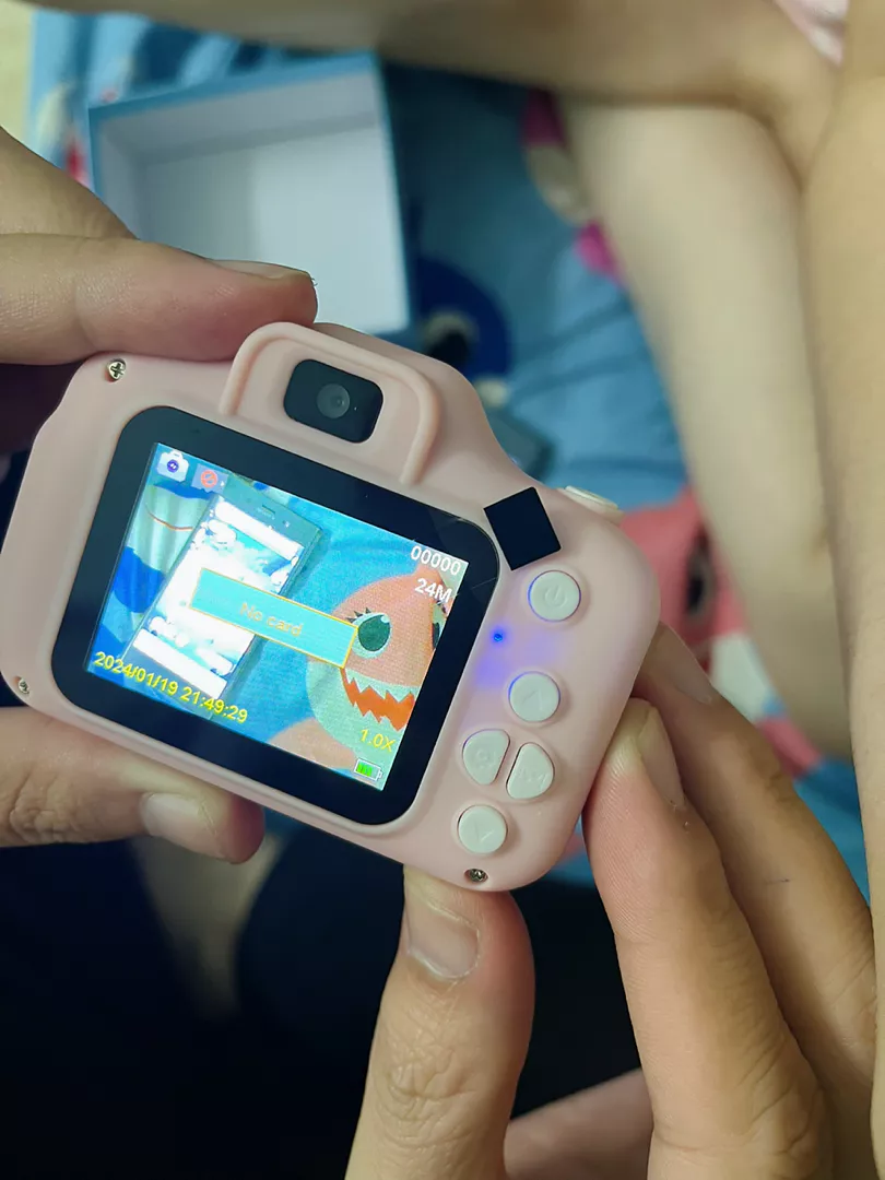 -CLUBLU- Máy Ảnh Kỹ Thuật Số Mini Mèo Camera-007 Cute Có Thể Sạc Lại Chống Sốc Cao Cấp Cho Bé